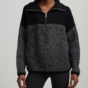 Women's Black and Gray Sweater